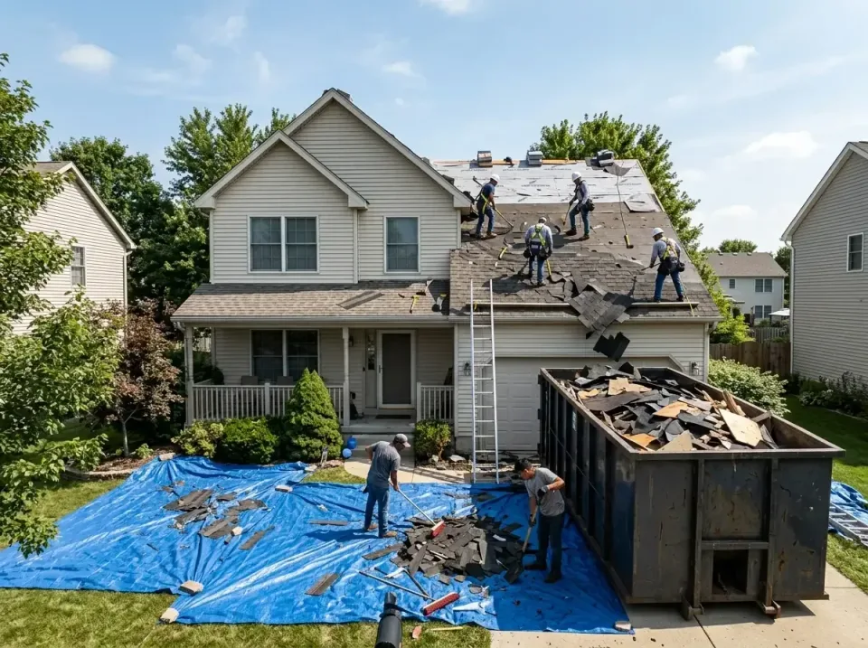 roof-replacement-debris-remova-004 — frequently asked questions, Cheapest Dumpster Rentals in Country Squire Lakes, IN